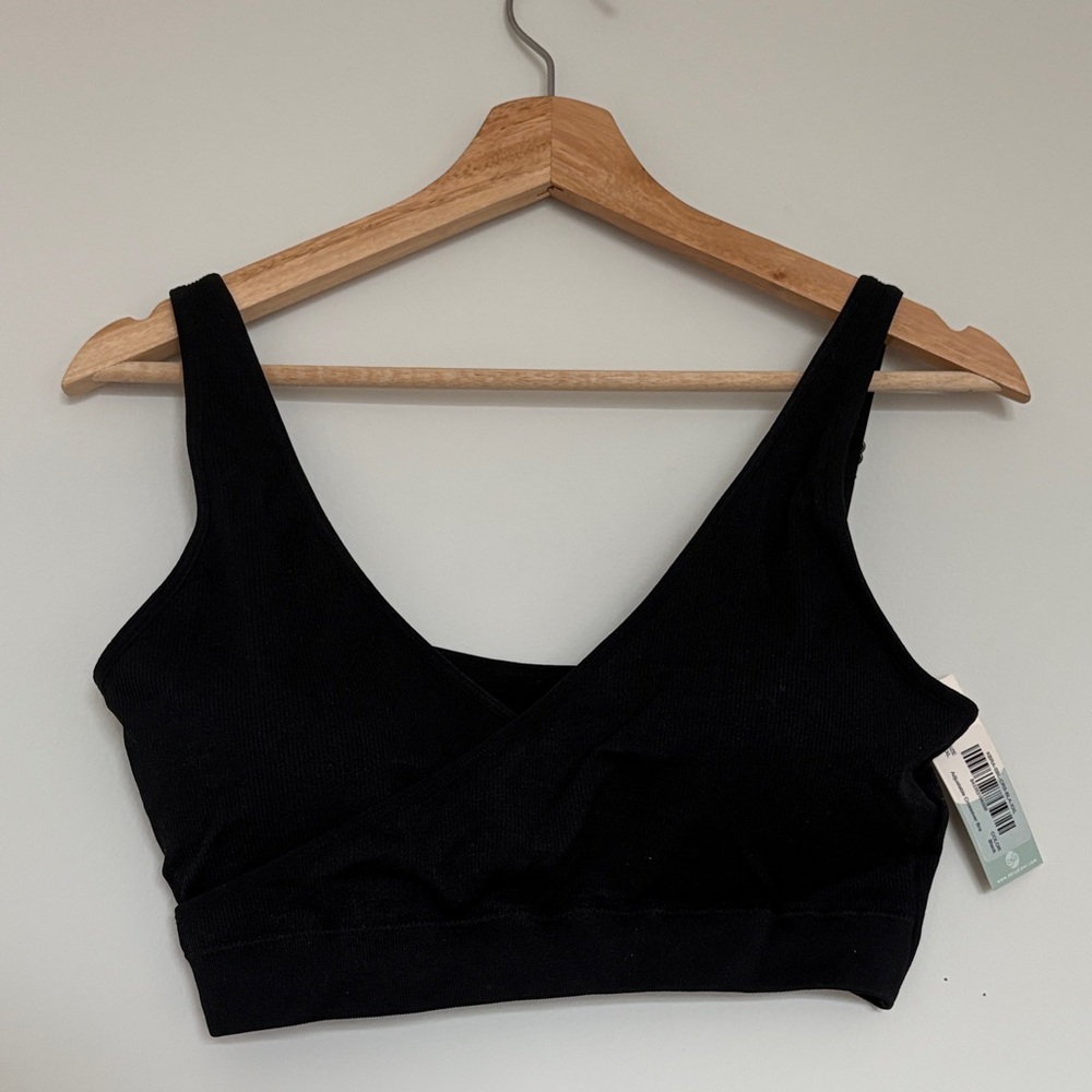Kindred Bravely Black Adjustable Crossover Nursing Bra
